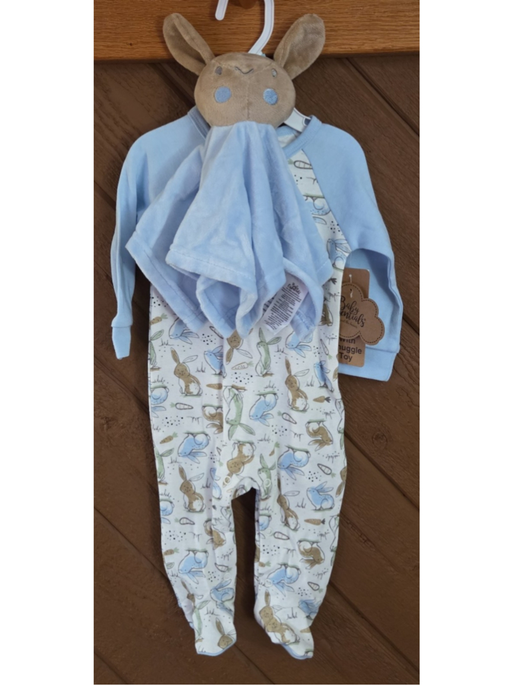 Baby Essentials Baby boy sleeper and Lovie size 6 months